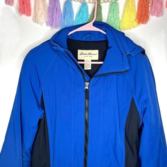 Vintage Eddie Bauer Unisex Blue Hooded Insulated Heavy Winter Jacket Size Small - Picture 2 of 16